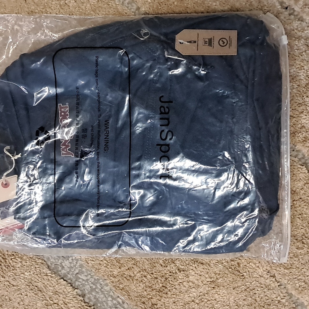 JanSport Navy Blue Backpack - Picture 3 of 3
